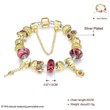 jewellery charms silver plated charm bracelet Road multicolored beads pulsera Costume Jewellery ELY