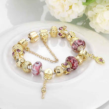 jewellery charms silver plated charm bracelet Road multicolored beads pulsera Costume Jewellery ELY