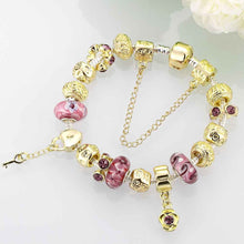 jewellery charms silver plated charm bracelet Road multicolored beads pulsera Costume Jewellery ELY