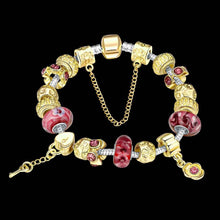 jewellery charms silver plated charm bracelet Road multicolored beads pulsera Costume Jewellery ELY