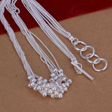 jewellery charms silver plated collar necklace Six Line Sand Bead choker wedding decoration ELY