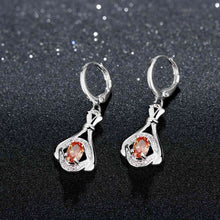 jewellery charms silver plated earring Insets fall drop pendientes bear bijouterie 647 ELY