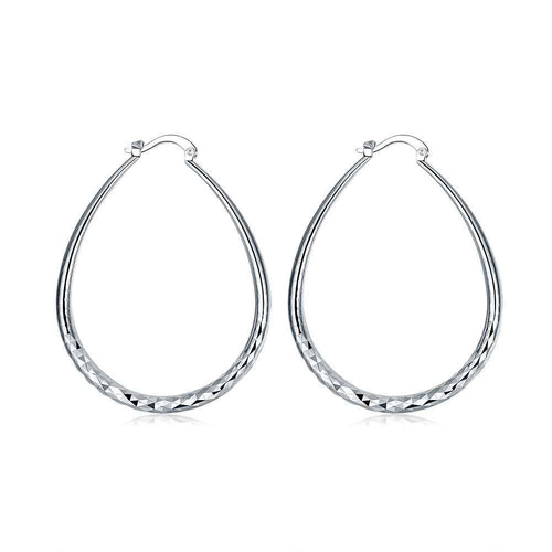jewellery charms silver plated earring Prismatic Section hoop brinco Personalized ELY