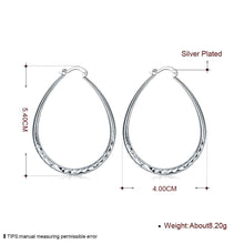jewellery charms silver plated earring Prismatic Section hoop brinco Personalized ELY