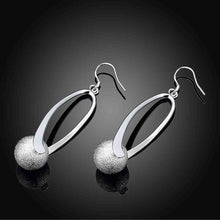 jewellery charms silver-plated earrings Ball drop pendientes ruby jewelry ELY