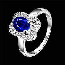 jewellery charms silver plated engagement ring Tetragonal crystal insets anel masculino bone FSPR 45 ELY