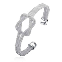 jewellery charms silver plated friendship bangle Knotted mesh women bracelet bijoux femme SMTB 91 ELY