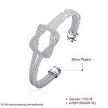 jewellery charms silver plated friendship bangle Knotted mesh women bracelet bijoux femme SMTB 91 ELY