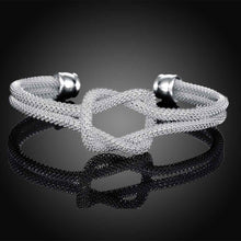 jewellery charms silver plated friendship bangle Knotted mesh women bracelet bijoux femme SMTB 91 ELY