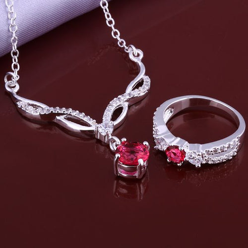 jewellery charms silver-plated jewelry sets red month R+N floating charms ELY