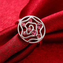 jewellery charms silver plated ring Hollow circular insets aliancas diy 677 ELY