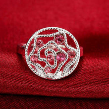 jewellery charms silver plated ring Hollow circular insets aliancas diy 677 ELY