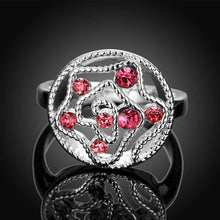 jewellery charms silver plated ring Hollow circular insets aliancas diy 677 ELY