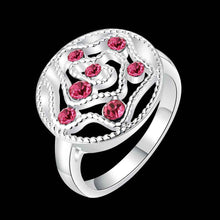 jewellery charms silver plated ring Hollow circular insets aliancas diy 677 ELY