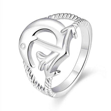 jewellery charms silver plated rings Circular hollow anillos bear 39 ELY