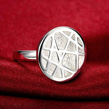 jewellery charms silver plated rings Circular hollow anillos bear 39 ELY