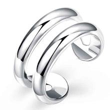 jewellery charms silver plated rings for men Two wire anel masculino wedding 38 ELY