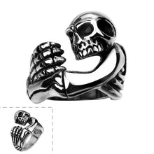 jewellery charms stainless steel ring skull shaped anel de ouro MAYAR 42 ELY