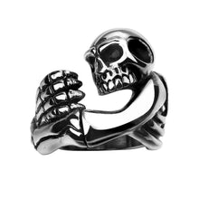 jewellery charms stainless steel ring skull shaped anel de ouro MAYAR 42 ELY