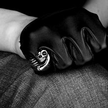 jewellery charms stainless steel ring skull shaped anel de ouro MAYAR 42 ELY