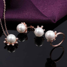 Gorgeous 18K Gold Plating jewelry set crystal beads necklace+earrings+ring african jewelry set168 ELY