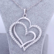 Gorgeous 18K Gold Plating necklaces twin heart collares mujer bone221 ELY