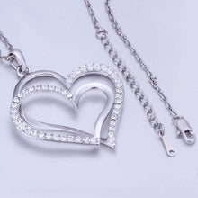 Gorgeous 18K Gold Plating necklaces twin heart collares mujer bone221 ELY