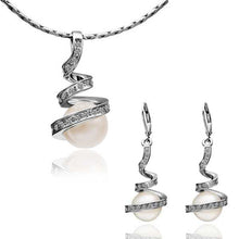 Gorgeous 18K Gold Plated jewelry sets Spiral hanging beads earrings+necklace Sets166 ELY