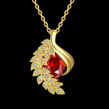 Gorgeous 18K Gold Plated pendant necklace Peacock tail maxi colar sport SKGN13 ELY
