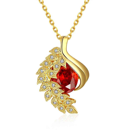 Gorgeous 18K Gold Plated pendant necklace Peacock tail maxi colar sport SKGN13 ELY
