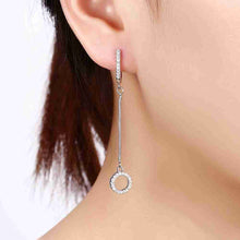 Gorgeous 925 silver earrings circle drop brinco jewelry 333 ELY