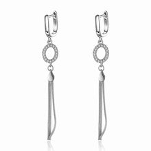 Gorgeous 925 silver earrings circle drop brinco jewelry 333 ELY