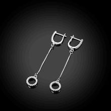 Gorgeous 925 silver earrings circle drop brinco jewelry 333 ELY