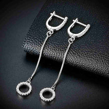 Gorgeous 925 silver earrings circle drop brinco jewelry 333 ELY