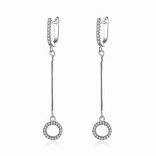 Gorgeous 925 silver earrings circle drop brinco jewelry 333 ELY
