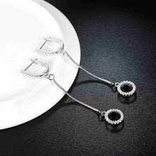 Gorgeous 925 silver earrings circle drop brinco jewelry 333 ELY