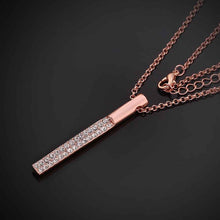 Gorgeous Austrian Crystal necklaces &amp; pendants pencil rose golden collier femme prices in euros ELY