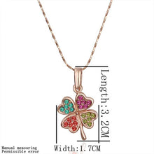 Gorgeous Austrian Crystal necklaces golden Clover collares ELY