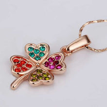 Gorgeous Austrian Crystal necklaces golden Clover collares ELY