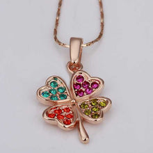 Gorgeous Austrian Crystal necklaces golden Clover collares ELY