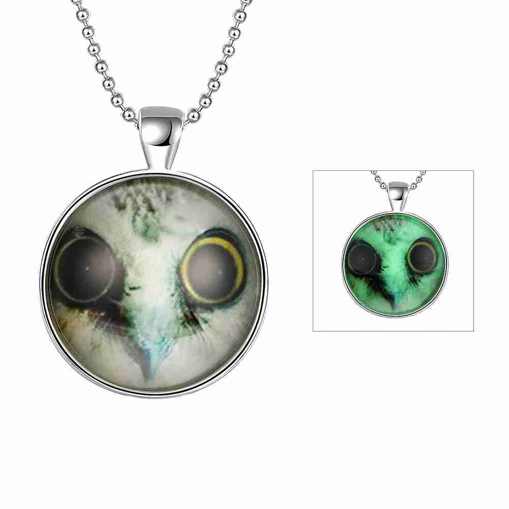 Gorgeous Glowing in the dark necklace men Little creature corrente de prata masculina love316 ELY