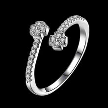 Gorgeous 925 Sterling Silver rings With flowers bague femme joias291 ELY