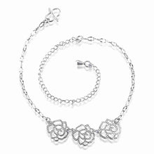 Gorgeous silver bracelet anklets Double Flower ankle bracelet diy HBA 1 ELY