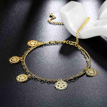 Gorgeous silver bracelet anklets Double Flower ankle bracelet diy HBA 1 ELY