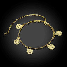 Gorgeous silver bracelet anklets Double Flower ankle bracelet diy HBA 1 ELY