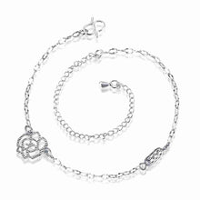 Gorgeous silver bracelet anklets Double Flower ankle bracelet diy HBA 1 ELY