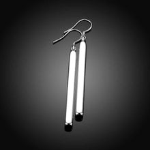 Gorgeous silver earrings Straight Line drop pendientes bear joias 2 ELY