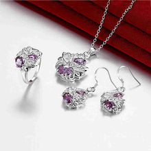 Gorgeous silver jewelry set Panda head ring+necklace+earrings Sets margarida 44 ELY
