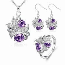 Gorgeous silver jewelry set Panda head ring+necklace+earrings Sets margarida 44 ELY