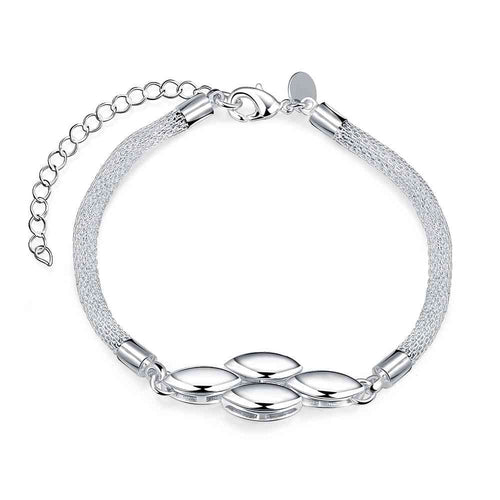 Gorgeous silver plated bracelets Hollow edge pulseira masculina jewelry379 ELY